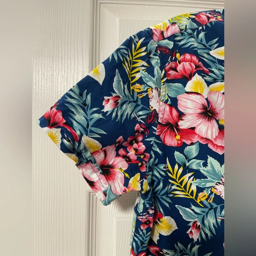 CACTUS MAN Ricky Singh Tropical Floral Button Up Shirt Size Small - Picture 4 of 8